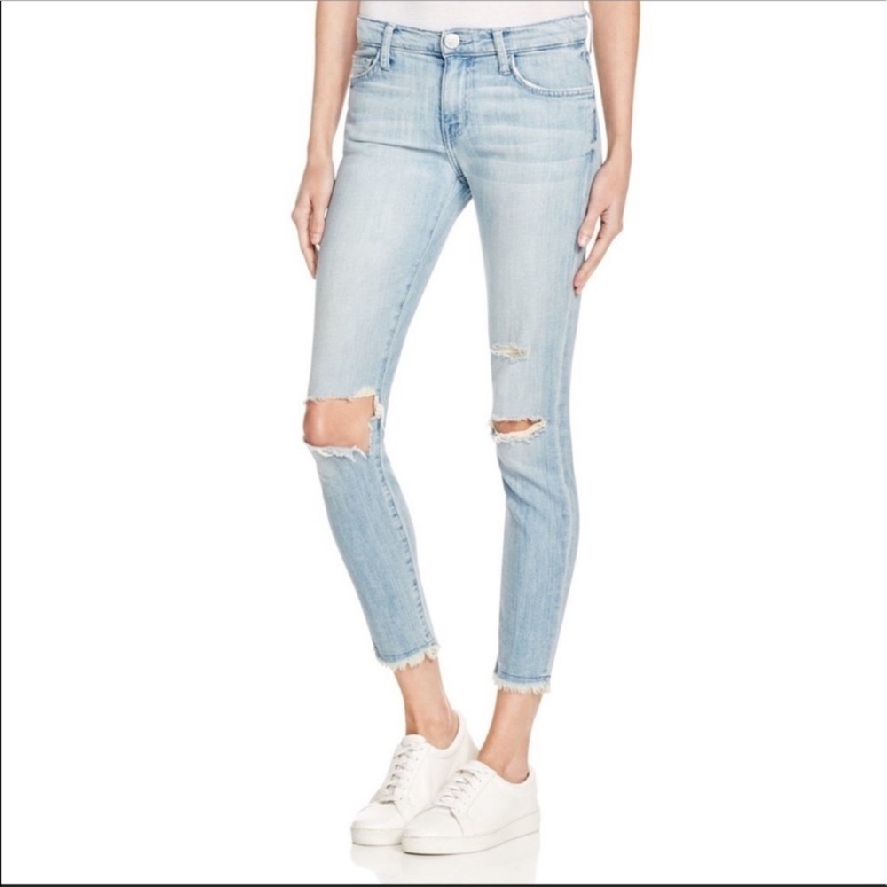 Current Elliot Distressed The Stiletto Jeans Mid Day Destroy Size 24/0